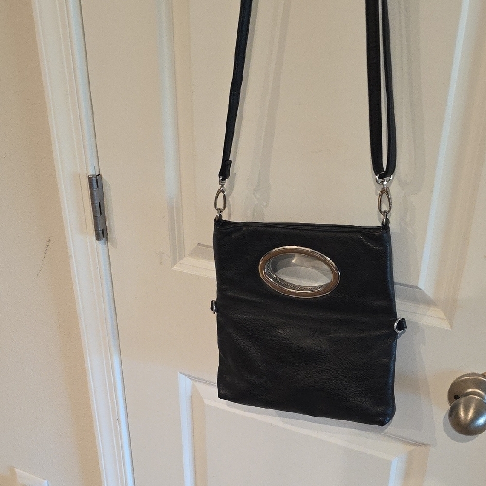 Jenna Kator  Black Leather Crossbody Bag - Picture 4 of 11